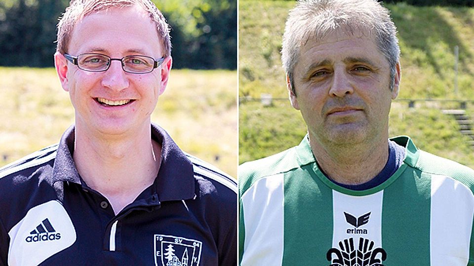 Thomas Moser (links) verabschiedet sich, Stefan Braml wird sein Nachfolger beim SV Thurmansbang.