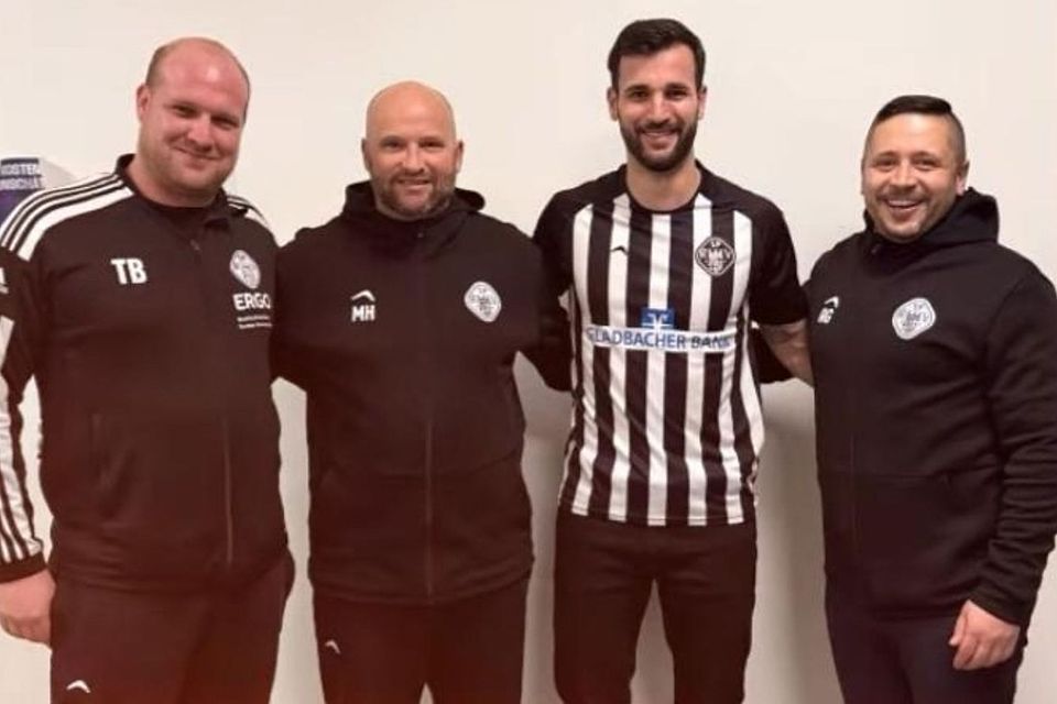 Freude über den Zugang (von links): Timo Böcken, Markus Horsch, Branimir Galic und Arian Gerguri.