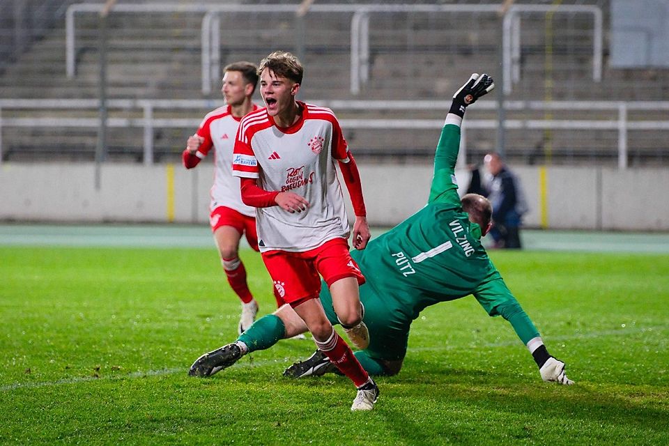 Jonathan Asp Jensen traf im ersten Durchgang zur Führung für den FC Bayern II.