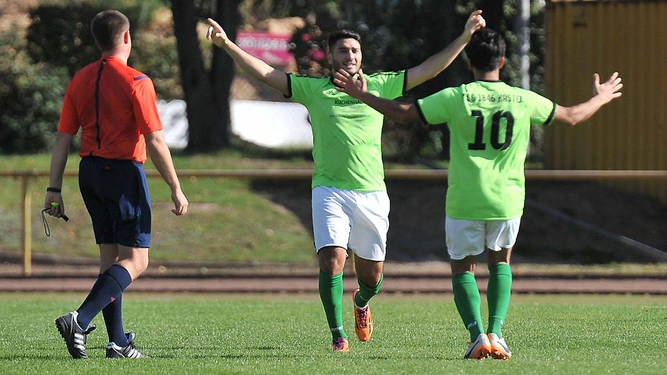 Großer Jubel: Die TSG 1846 wirft den Favoriten Meso aus dem Pokal. Archivfoto: Klein