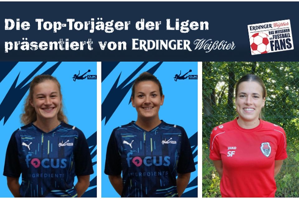 Sarah Axthammer (m.) führt das ERDINGER Ranking der Bezirksliga 01 an. Unter anderem vor Sandra Funkenhauser (r.) und Nina Hardebusch.