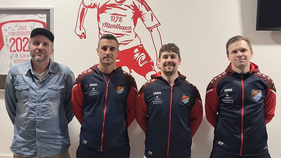Bilden das künftige Trainerteam der DJK Altenthann (von links): Ben Rückerl, Christian Zitzelsberger, Michael Brandl und Adrian Preisner.