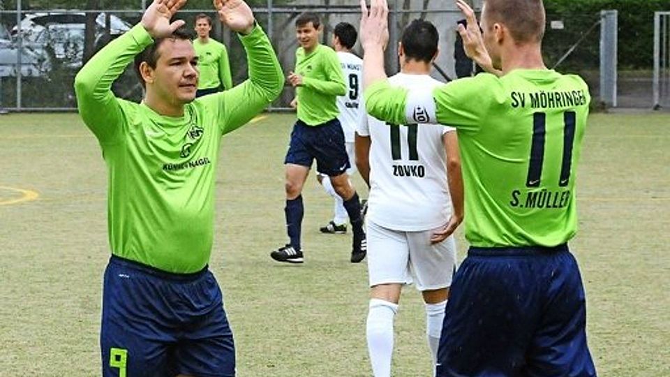 Die Gewinner des Spieltags: Steffen (rechts) und Jakob Müller trafen fünfmal. Foto: Günter Bergmann