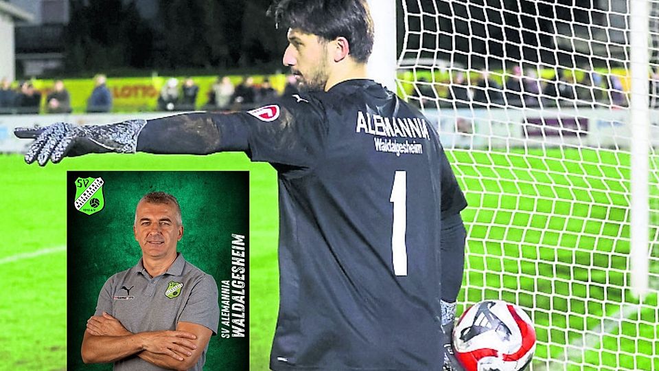 Alemannia Waldalgesheims junger Torhüter Andre Juric gibt die Richtung vor. Währenddessen hat Chefcoach Elvir Melunovic seinen Vertrag verlängert.	Foto: Mario Luge