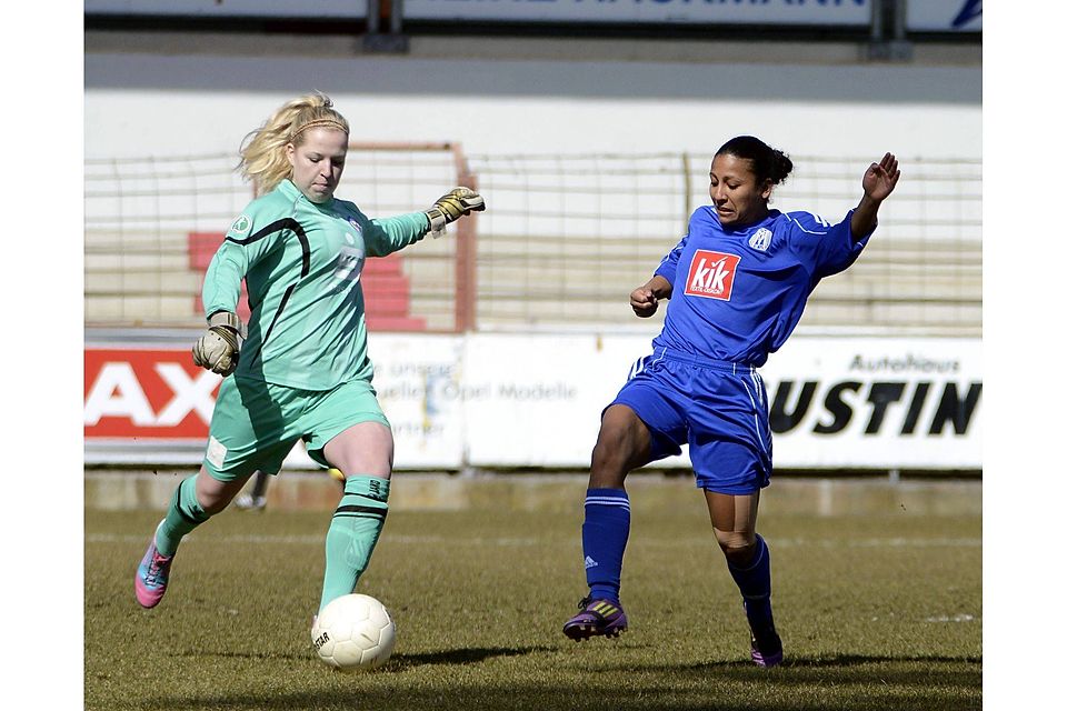Ihren vierten Saisontreffer erzielte Nangila van Eyck in Potsdam.  Foto: Doris Leißing