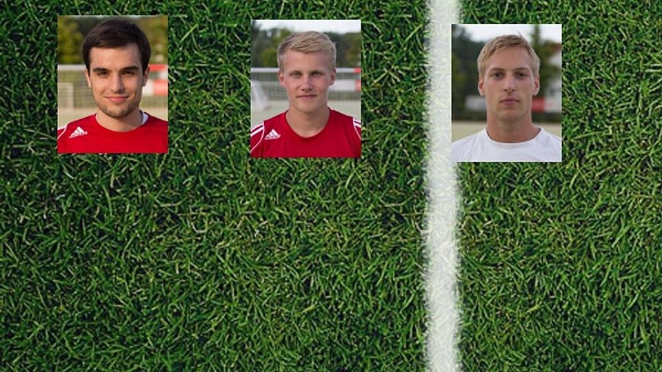 Felix Türk, Jannis Tauchert und Marcel Lösch (von Links) ebneten mit ihren Toren dem FC Nackenheim den Weg zum 4:0-Auswärtserfolg über den SV Guntersblum.