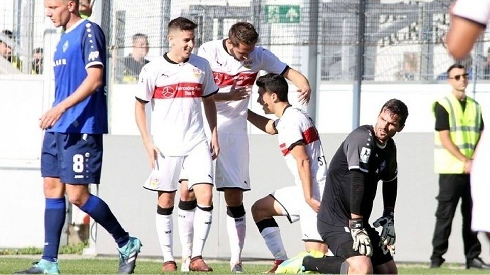 Der VfB Stuttgart II hat gegen den SV Waldhof Mannheim gewonnen. Foto: Lommel