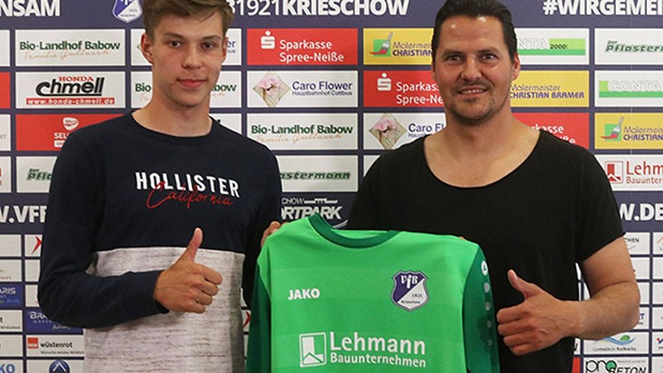Corbinian Moye trägt in der kommenden Saison das Trikot des VfB Krieschow.