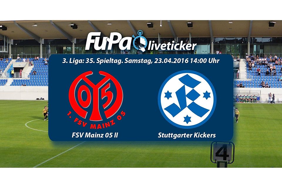 JETZT LIVE: Die Stuttgarter Kickers spielen gegen den FSV Mainz 05 II. Wir tickern live für euch. Foto: Collage FuPa Stuttgart