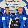Arbeiten künftig zusammen beim Kreisligisten Haselünner SV: Der neue Fußballobmann Andreas Dühnen, Co-Trainer André Homann, Torwart Leon Hußmann und Trainer Kevin Landgraf (v.l.). 