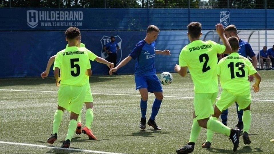 Die Wehener Junioren müssen sich der Eintracht knapp geschlagen geben. F: Schepp