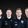 Die vier Co-Trainer Henkel, Höner, Müller und Kirn (v.l.n.r.).