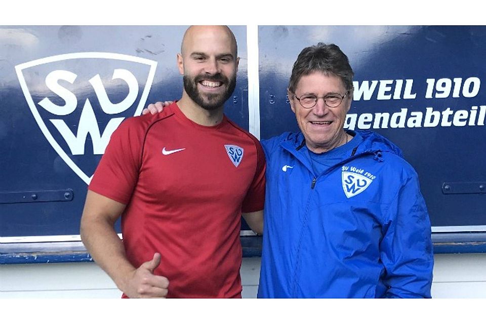 Der neue Weiler U-19-Coach Jan Hebding (links) und Nachwuchssportchef Rolf Sutter | Foto: Verein