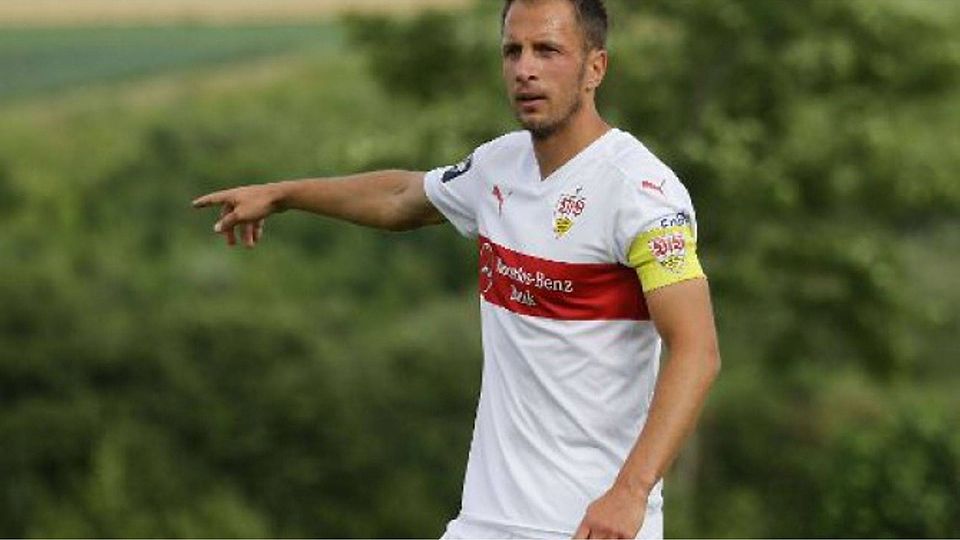 Tobias Rathgeb, der Leitwolf beim VfB Stuttgart II. Foto: Pressefoto Baumann