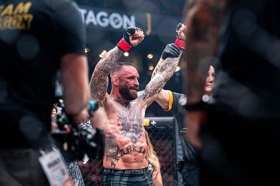Christian Eckerlin war zuletzt siegreich bei Oktagon 85. Beim Langholz Cup von „Legenden für Leben“ tritt er mit einer eigenen Mannschaft auf dem Fußballplatz an.	Foto: Oktagon
