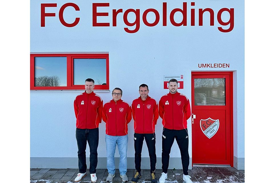 Der sportliche Leiter Mike Roider (von links) mit Giuseppe Cafariello, Michael Heckner und Mike Förster-Kottmayr.