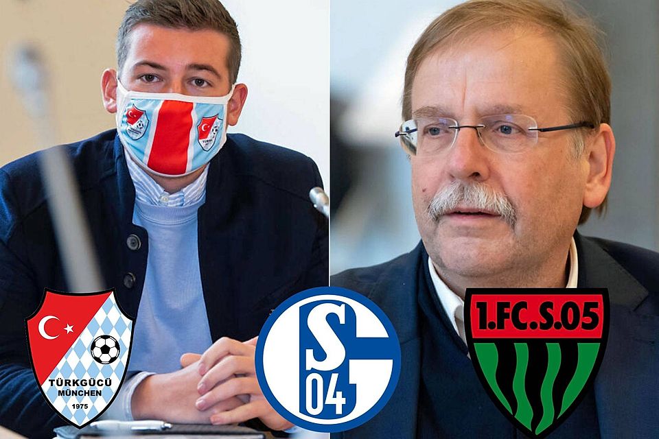 Max Kothny (li.) von Türkgücü München und BFV-Präsident Rainer Koch haben am Montag ausführlich ausgesagt.