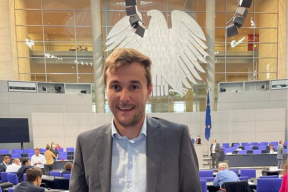 Die neue berufliche Heimat des 28-Jährigen: Der Deutsche Bundestag.