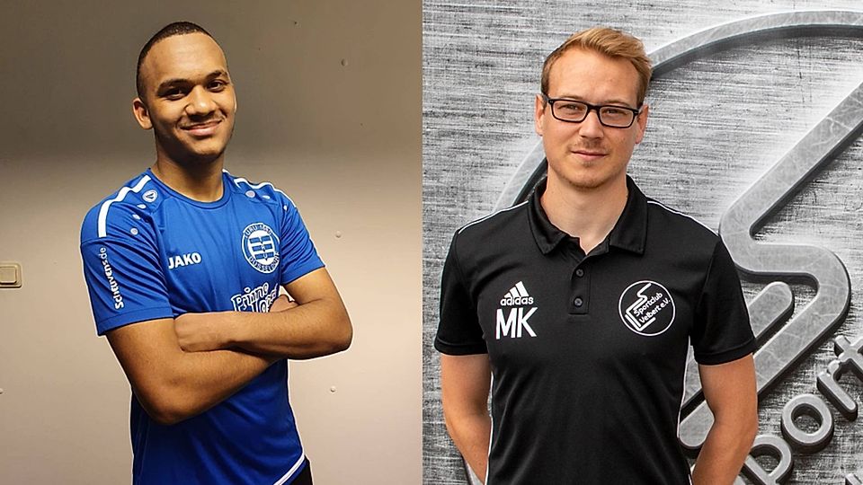 Ariyoh Yussuf Ayinla (l.) vom Ligakonkurrenten TuRU Düsseldorf und Marcel Kuhlmann von den Sportfreunden Niederwenigern wechseln zum SC Velbert.