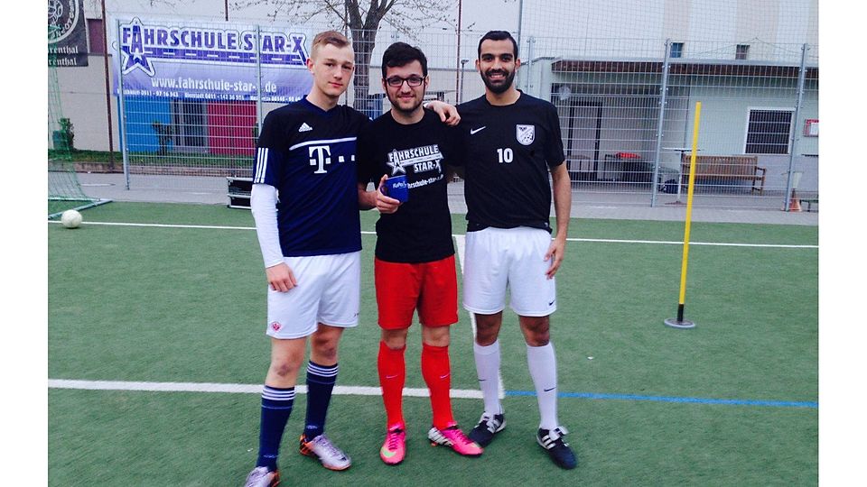 Drei stolze Gewinner: Kenny Miller, Onur Alkin und Said Akrri (von links). Foto: Durillo.