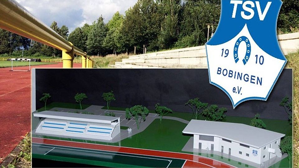 Das TSV Stadion an der Hoechster Straße hat einen Umbau dringend nötig, so ähnlich wie auf dem Modell von 2012 sollen die Neubauten im Stadion aussehen.   F.: Schiurian, Radloff