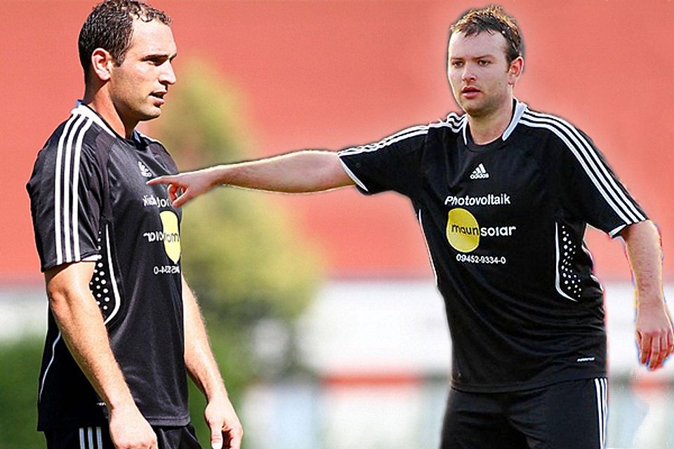 Bastian Haslbeck (li.) und Martin Lommer sind nur mehr bis zum Saisonende Trainer beim TSV Langquaid  Montage:Andreas Santner