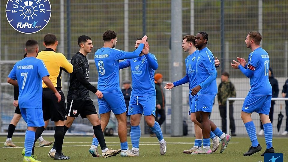 Mit neun Punkten Vorsprung thront der VfB Ginsheim in der Gruppenliga Darmstadt.