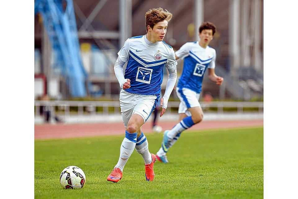 Alexander Stief erzielte das wichtige 1:0 für die B-Junioren des FC Hansa beim 2:0-Sieg über Energie Cottbus II. Foto: geos