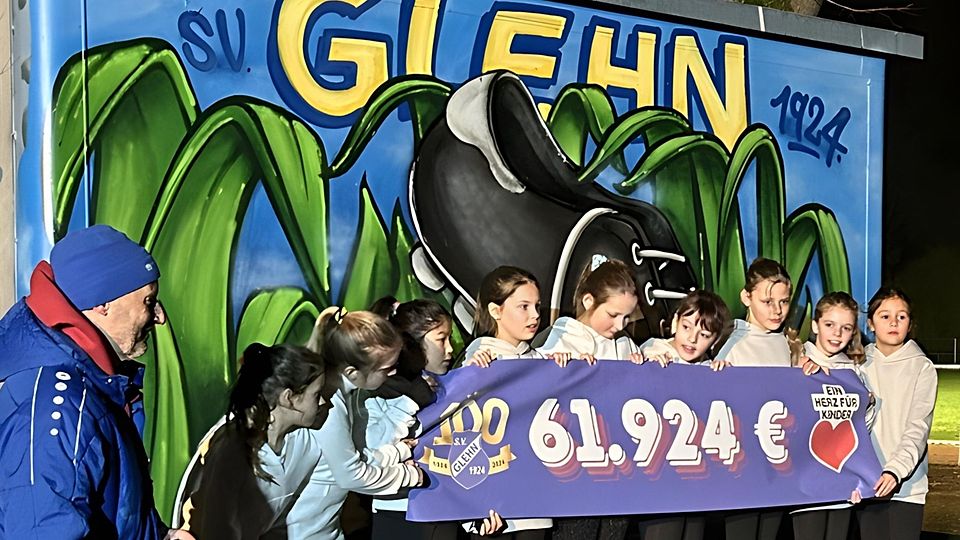 Der SV Glehn hat eine beispiellose Spendensumme präsentiert.