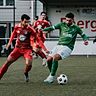 Eren Albayrak (rechts), hier im Heimspiel gegen den TuS Bövinghausen, war in Ahlen der Matchwinner. 