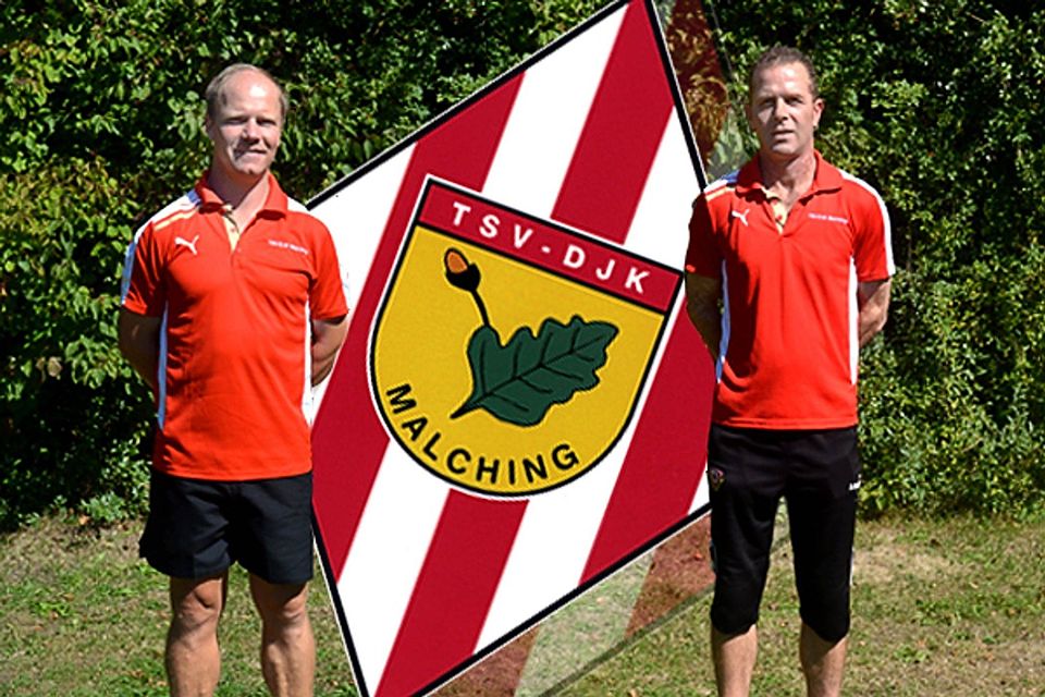 Trainer Torsten Holl (links) und Co-Trainer Dirk Trompler (rechts) verabschieden sich mit dem Meistertitel aus Malching -Montage: K. Sanladerer Trainer Torsten Holl (links) und Co-Trainer Dirk Trompler (rechts) verabschieden sich mit dem Meistertitel aus Malching -Montage: K. Sanladerer