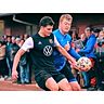  Laurin Dante de Bona (l.) und die TSG Dorlar können gegen Marc Oschwald und den TSV Blasbach die Meisterschaft perfekt machen. (© Klaus Stein) 
