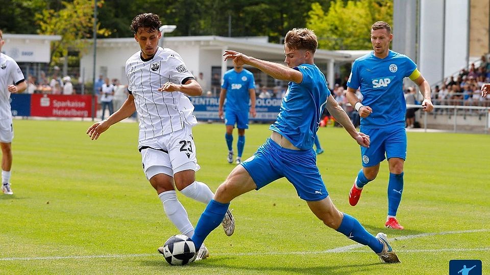 In der Vorrunde waren die Walldorfer (hier Felix Kendel) meist einen Schritt schneller als die Gäste aus Sandhausen.