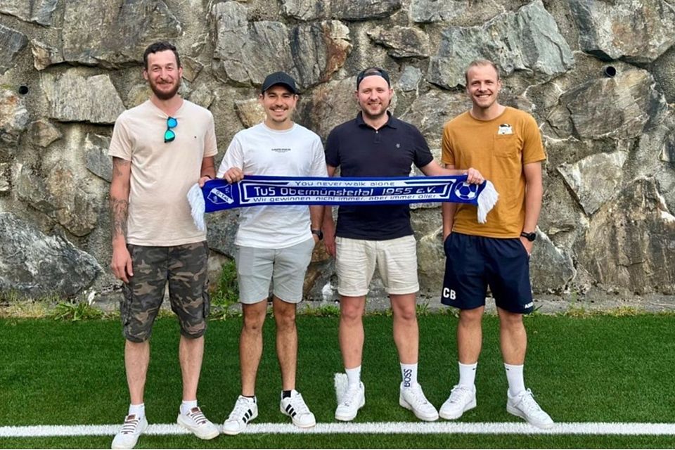 Von links nach rechts: Spielausschuss Sven Böhler, Co-Trainer Noah Riesterer, Trainer Tobias Wolf, Spielausschuss Christian Berblinger 