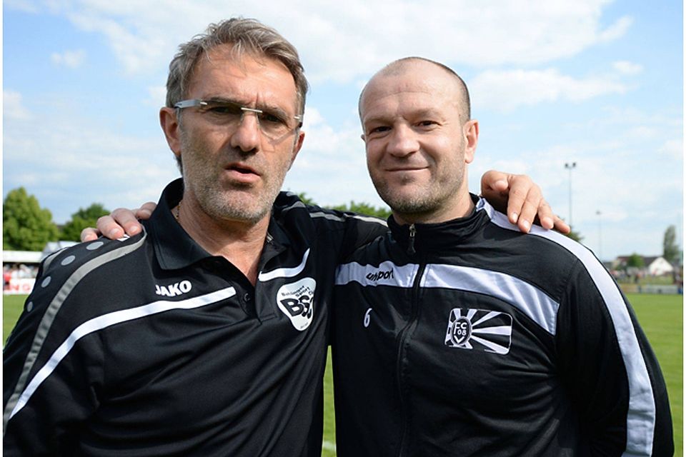 Gute Freunde, am Mittwoch im Pokal Konkurrenten: BSC-Coach Milorad Pilipovic (links) und Jago Maric | Foto: Patrick Seeger