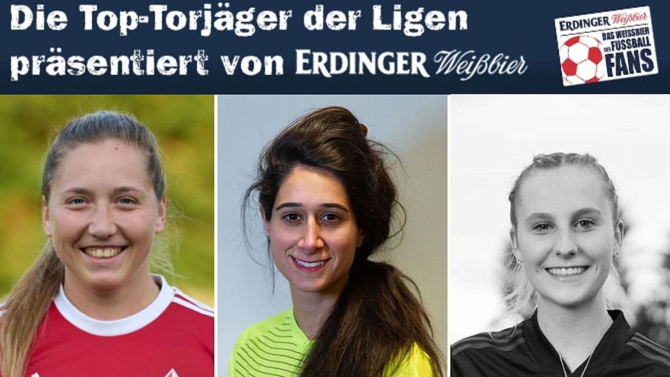 Lena Zaindl (l.), Gina Peter (r.) und Sheeva Seyfi (M.) gehören zu den besten Torjägerinnen der oberbayerischen Kreisligen.