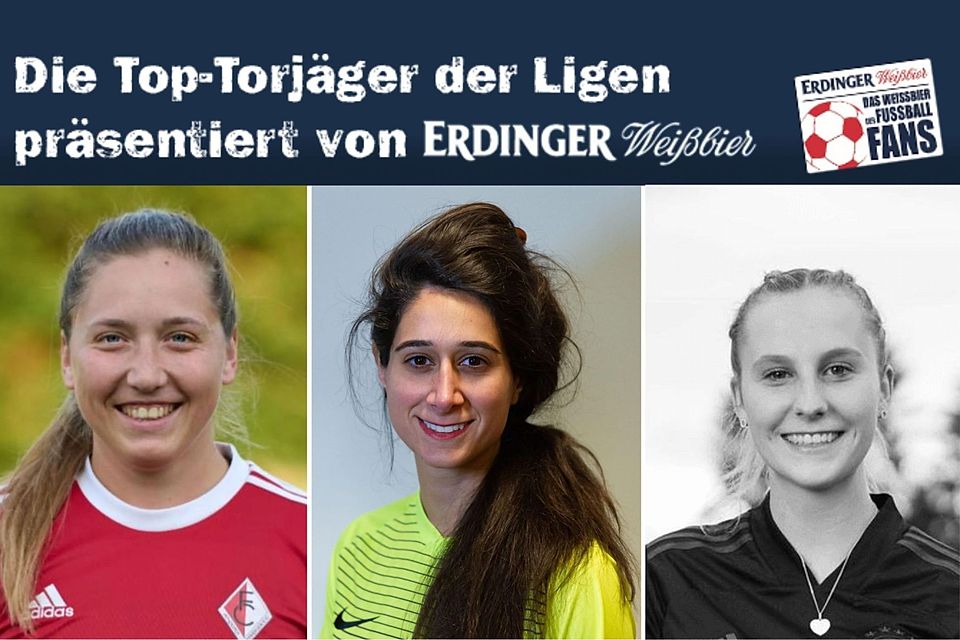 Lena Zaindl (l.), Gina Peter (r.) und Sheeva Seyfi (M.) gehören zu den besten Torjägerinnen der oberbayerischen Kreisligen.