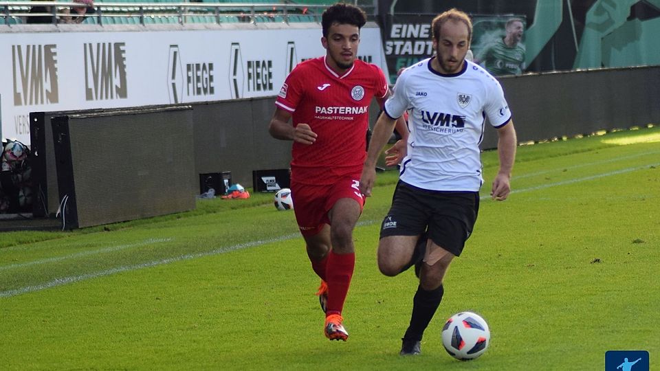 Abid Yanik (links in rot, im Trikot von SG Wattenscheid 09) wechselt vom FC Kray zum SC Obersprockhövel