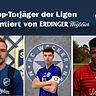 Patrick Ochsendorf, Norbert Bzunek und Luan da Costa Barros (v.l.n.r.) sind die besten Torschützen der Kreisligen Münchens.