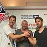 Christian Schweinfurth (r.) übernimmt den VfB Eppingen in der kommenden Saison. Links Stefan Wild und in der Mitte Oliver Späth.