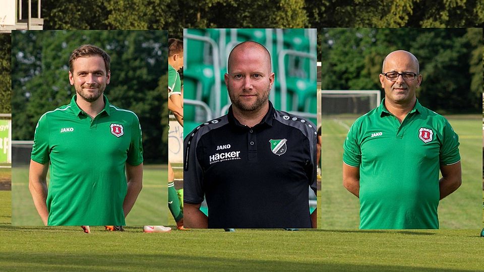Sollen Rothenfelde zum Aufstieg führen: Trainer Frederik Witte, Betreuer Manuel Kall und Co-Trainer Ben Bibani (von links).