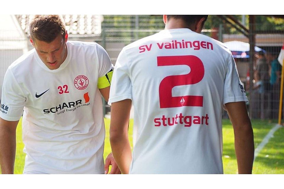 Der Kapitän Jannik Maus (links) spielt keine Rolle mehr in den Planungen des SV Vaihingen.