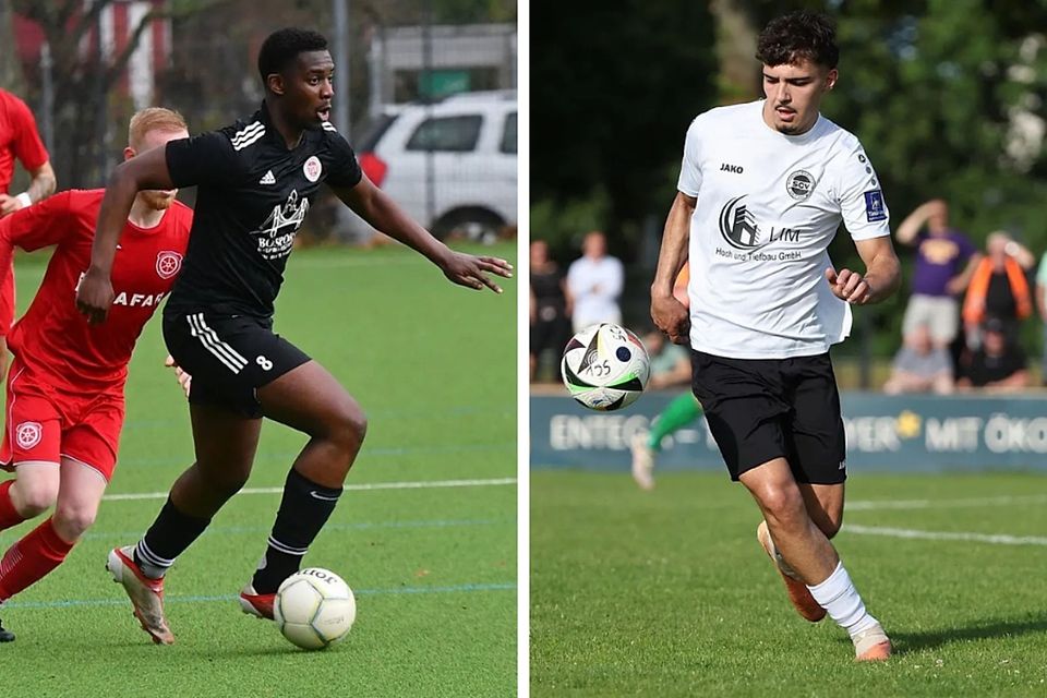 Julien Ayaoui Atanlay (links) kehrt zum Türkischen SV zurück, während Noel Acun (rechts, hier im Dress von Viktoria Griesheim) die Biebricher Offensive verstärken soll.