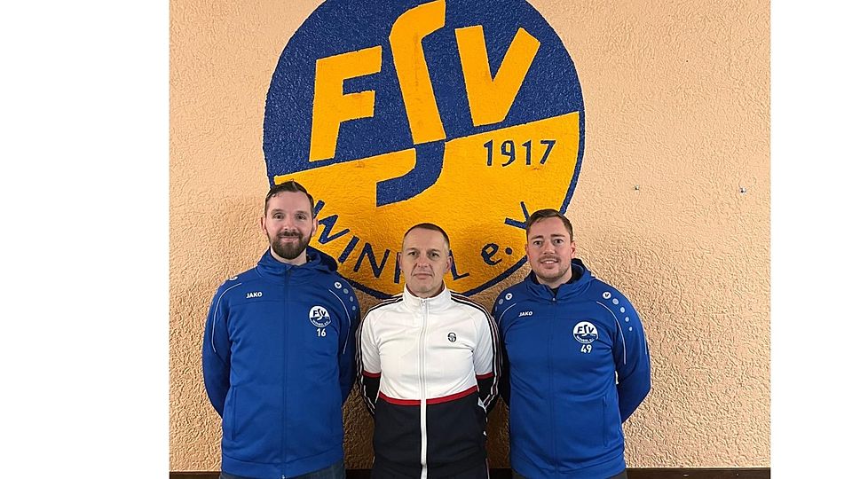 V.l.n.r. Jannik Schneider, Sasa Prodanovic und Toni Altlay freuen sich auf ihre neuen Einbindungen im Team des FSV. 
