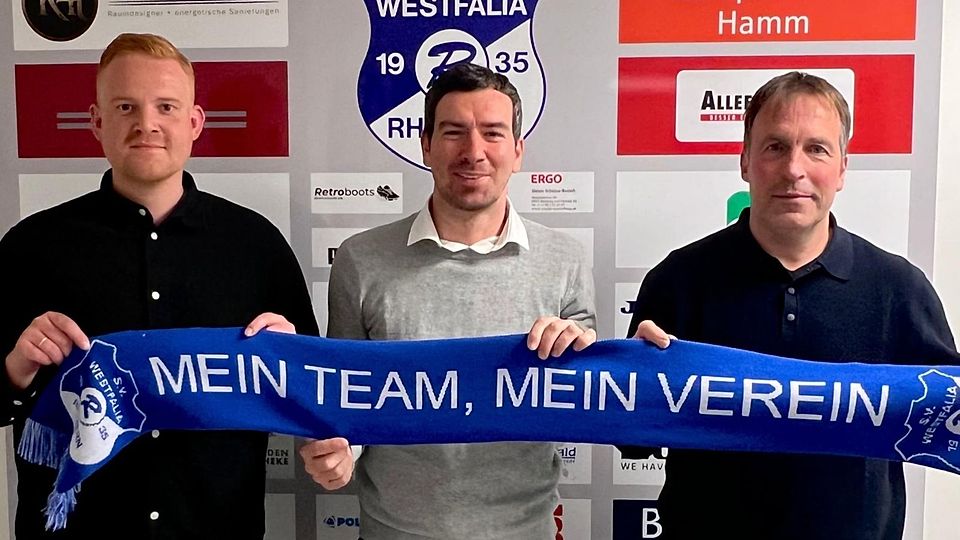 (v. l.:) Teammanager Max Schulte, David Schmidt und Andreas Kersting.