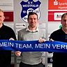 (v. l.:) Teammanager Max Schulte, David Schmidt und Andreas Kersting.
