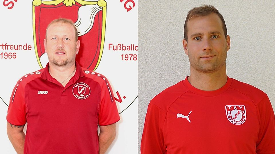 Vor dem Krumbacher Stadtderby stellten sich die Trainer Christian Müller (links) und Dennis Kochlöffel den Fragen.