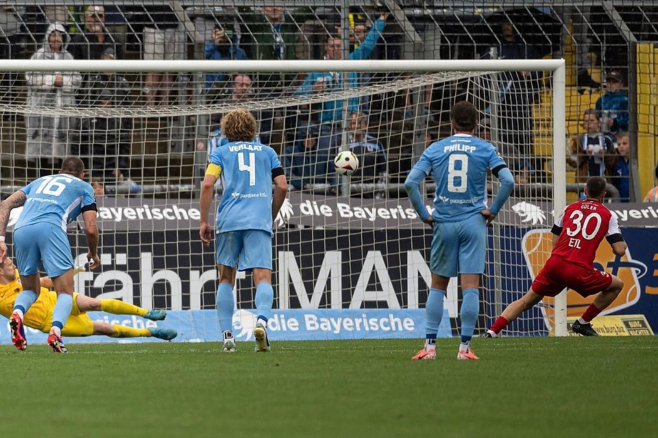 3. Spieltag, 1:3 gegen Viktoria Köln: Güler trifft gegen Vollath – Auslöser war eine Strafraum-Kollision Bähr/Sticker.