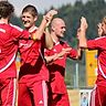 Der SV Garham bejubelt den deutlichen 5:1-Sieg gegen den TSV Aidenbach. F: Schuster