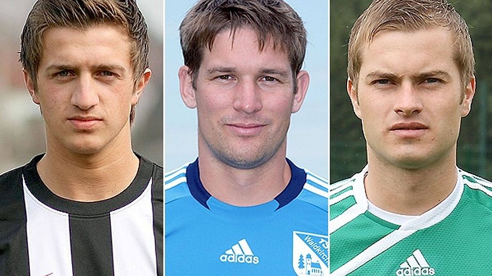 Christian Wolf (v.li.), Sebastian Becker und Patrick Weber sind die Winter-Neuzugänge der Schaldinger U23. Montage: Wagner